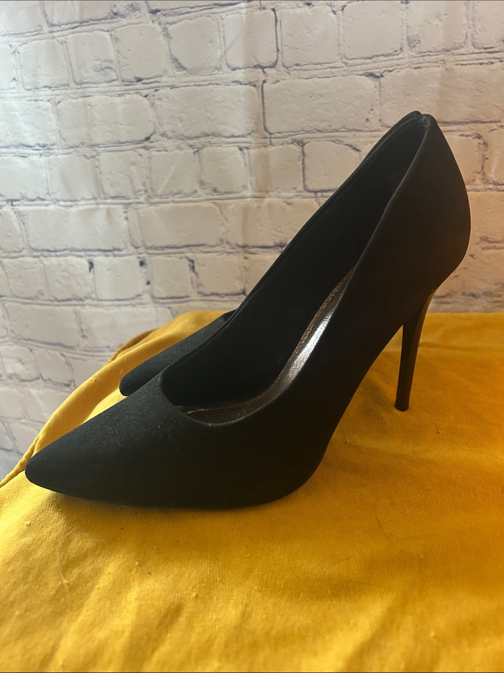 Classic Black Pointed-Toe Stiletto Pumps - Women Size 8W